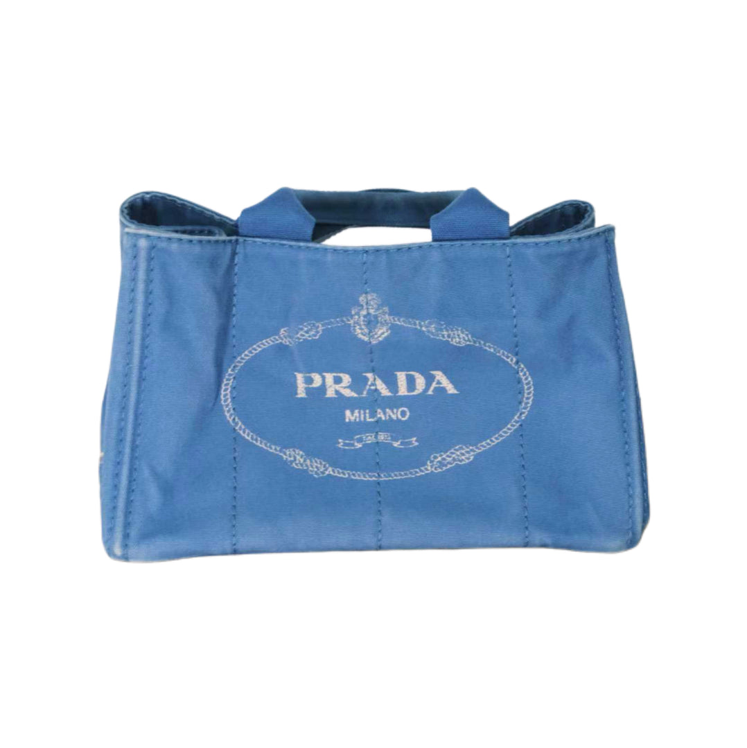 Prada Large canapa logo tote